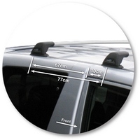 Prorack Silver 2 Bar Aero Flush Bar kit to suit Mitsubishi Pajero SWB 3dr SUV (3/2007 - Current)