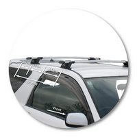 Prorack Silver 2 Bar Aero Through Bar kit to suit Toyota Rav4 3dr SUV (6/2000 - 1/2006)