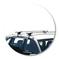 Prorack Silver 2 Bar Aero Through Bar kit to suit Toyota Rav4 5dr SUV (6/2000 - 1/2006)