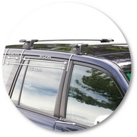 Prorack Black 2 Bar Aero Through Bar kit to suit Toyota Land Cruiser Prado 120 Series 5dr SUV (3/2003 - 11/2009)