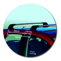 Prorack Silver 2 Bar Aero Flush Bar kit to suit Suzuki SX4 5dr Hatch (3/2007 - 2013)