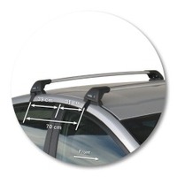 Prorack Silver 2 Bar Aero Flush Bar kit to suit Toyota Prius 5dr Hatch (2004 - 7/2009)