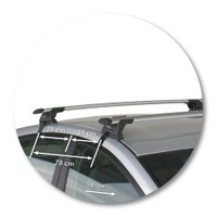 Prorack Black 2 Bar Aero Through Bar kit to suit Toyota Prius 5dr Hatch (2004 - 7/2009)