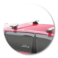 Prorack Silver 2 Bar Aero Through Bar kit to suit Mazda 6/Atenza 5dr Wagon (6/2002 - 2/2008)