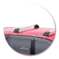 Prorack Silver 2 Bar Aero Flush Bar kit to suit Mazda 6/Atenza 5dr Wagon (6/2002 - 2/2008)