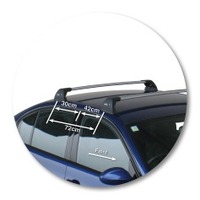 Prorack Silver 2 Bar Aero Flush Bar kit to suit BMW 3 Series E90 4dr Sedan (2005 - 2012)