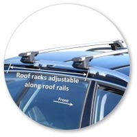 Prorack Black 2 Bar Aero Through Bar kit to suit Audi A6/S6/RS6 Allroad 5dr Wagon (6/2006 - 3/2012)