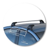 Prorack Silver 2 Bar Aero Flush Bar kit to suit Hyundai Accent 4dr Sedan (5/2006 - 2011)