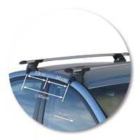 Prorack Silver 2 Bar Aero Through Bar kit to suit Hyundai Accent 4dr Sedan (5/2006 - 2011)