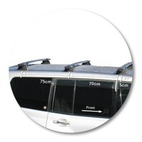 Prorack Silver 3 Bar Aero Through Bar kit to suit Mitsubishi Pajero LWB NM/NP 5dr SUV (5/2000 - 10/2006)