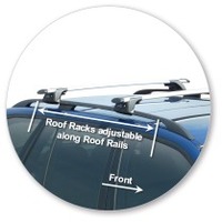 Prorack Silver 2 Bar Aero Through Bar kit to suit BMW 5 Series E39 Touring 5dr Wagon (1997 - 2003)