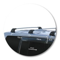 Prorack Silver 3 Bar Aero Flush Bar kit to suit Mitsubishi Pajero LWB NM/NP 5dr SUV (5/2000 - 10/2006)