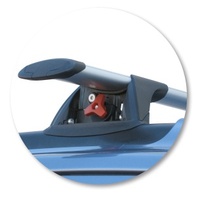 Prorack Silver 2 Bar Aero Through Bar kit to suit Hyundai Santa Fe 5dr SUV (5/2006 - 11/2009)