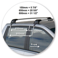 Prorack Silver 2 Bar Aero Flush Bar kit to suit SsangYong Actyon Sport 4dr Ute (3/2007 - 2012)