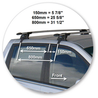 Prorack Silver 2 Bar Aero Through Bar kit to suit SsangYong Actyon Sport 4dr Ute (3/2007 - 2012)