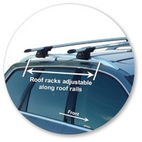 Prorack Silver 2 Bar Aero Through Bar kit to suit Audi A4/S4/RS4 Avant 5dr Wagon (2005 - 2008)