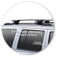 Prorack Silver 2 Bar Aero Through Bar kit to suit Jeep Patriot 5dr SUV (8/2007 - Current)