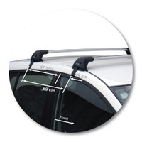 Prorack Silver 2 Bar Aero Flush Bar kit to suit Nissan Tiida 5dr Hatch (2004 - 2012)