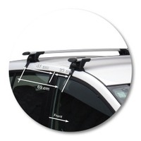 Prorack Silver 2 Bar Aero Through Bar kit to suit Nissan Tiida 5dr Hatch (2004 - 2012)