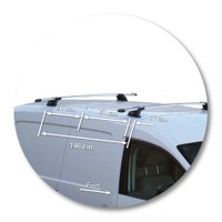 Prorack Black 2 Bar Aero Through Bar kit to suit Volkswagen Caddy Maxi 5dr Van (2008 - 11/2015)