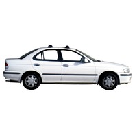 Prorack Silver 2 Bar Aero Flush Bar kit to suit Nissan Sunny 4dr Sedan (1998 - 2007)