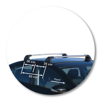 Prorack Black 2 Bar Aero Flush Bar kit to suit Mazda 3 4dr Sedan (2009 - 2013)