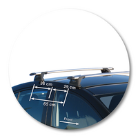 Prorack Black 2 Bar Aero Through Bar kit to suit Mazda Axela 4dr Sedan (2009 - 2013)