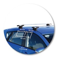 Prorack Black 2 Bar Aero Through Bar kit to suit Mazda Axela 5dr Hatch (2009 - 9/2013)