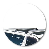 Prorack Silver 2 Bar Aero Flush Bar kit to suit Nissan Elgrande 4dr MPV (1997 - 2002)