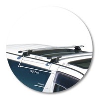 Prorack Black 2 Bar Aero Through Bar kit to suit Nissan Elgrande 4dr MPV (1997 - 2002)