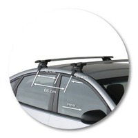 Prorack Black 2 Bar Aero Through Bar kit to suit Hyundai Elantra 4dr Sedan (6/2006 - 6/2011)