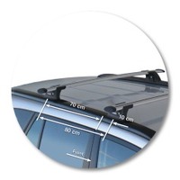Prorack Silver 2 Bar Aero Through Bar kit to suit Suzuki Grand Vitara 5dr SUV (11/2005 - 2012)