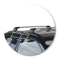 Prorack Black 2 Bar Aero Flush Bar kit to suit Suzuki Grand Vitara 3dr SUV (11/2005 - 2013)