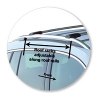 Prorack Silver 2 Bar Aero Rail Bar kit to suit Volkswagen Tiguan 5dr SUV (2008 - 2011)