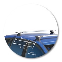 Prorack Black 2 Bar Aero Through Bar kit to suit Holden Commodore VE 5dr Wagon (7/2008 - 5/2013)