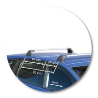 Prorack Black 2 Bar Aero Flush Bar kit to suit Holden Commodore VE 5dr Wagon (7/2008 - 5/2013)