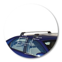 Prorack Silver 2 Bar Aero Flush Bar kit to suit Kia Cerato 4dr Sedan (2009 - 2013)