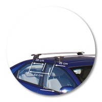 Prorack Silver 2 Bar Aero Through Bar kit to suit Kia Cerato 4dr Sedan (2009 - 2013)