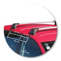 Prorack Silver 2 Bar Aero Flush Bar kit to suit Audi A3/S3/RS3 Sportback 5dr Hatch (2005 - 4/2013)