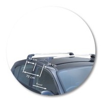 Prorack Silver 2 Bar Aero Flush Bar kit to suit BMW 1 Series E87 5dr Hatch (2004 - 2011)