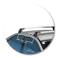 Prorack Silver 2 Bar Aero Flush Bar kit to suit Mercedes-Benz C-Class W204 4dr Sedan (7/2007 - 2013)