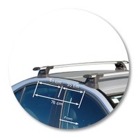 Prorack Silver 2 Bar Aero Through Bar kit to suit Mercedes-Benz C-Class W204 4dr Sedan (7/2007 - 2013)