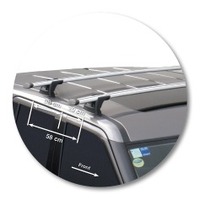 Prorack Silver 2 Bar Aero Through Bar kit to suit Land Rover Range Rover Sport 5dr SUV (2005 - 2012)