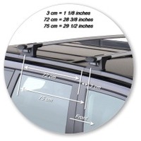 Prorack Black 2 Bar Aero Through Bar kit to suit Nissan X-Trail 5dr SUV (10/2007 - 2010)