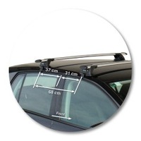 Prorack Black 2 Bar Aero Through Bar kit to suit Volkswagen Golf Mk6 5dr Hatch (3/2009 - 2012)