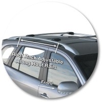 Prorack Silver 2 Bar Aero Rail Bar kit to suit Hyundai Santa Fe 5dr SUV (2009 - 2012)