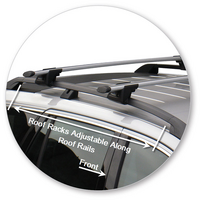 Prorack Black 2 Bar Aero Through Bar kit to suit Volvo XC90 5dr SUV (2003 - 2014)