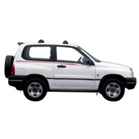 Prorack Silver 2 Bar Aero Flush Bar kit to suit Suzuki Grand Vitara 3dr SUV (1999 - 2005)