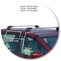 Prorack Silver 2 Bar Aero Flush Bar kit to suit Mazda Premacy 5dr MPV (2005 - 2010)