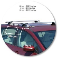 Prorack Black 2 Bar Aero Through Bar kit to suit Mazda Premacy 5dr MPV (2005 - 2010)